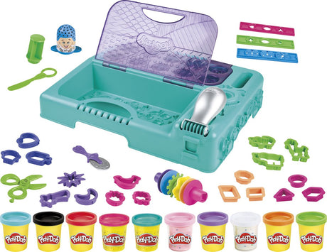 Play-doh play-do, creatieve studio met meer dan 30 tools en 10 potten modelleringsdeeg - de klassiekers