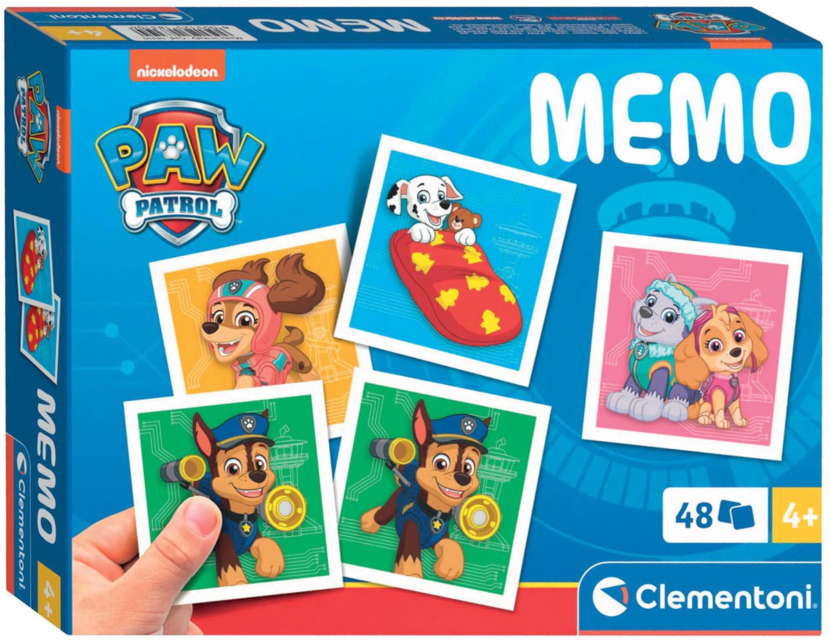 Clementoni - voor kinderen - paw patrol - 48 kaarten - spel - educatief speelgoed - vanaf 4 jaar