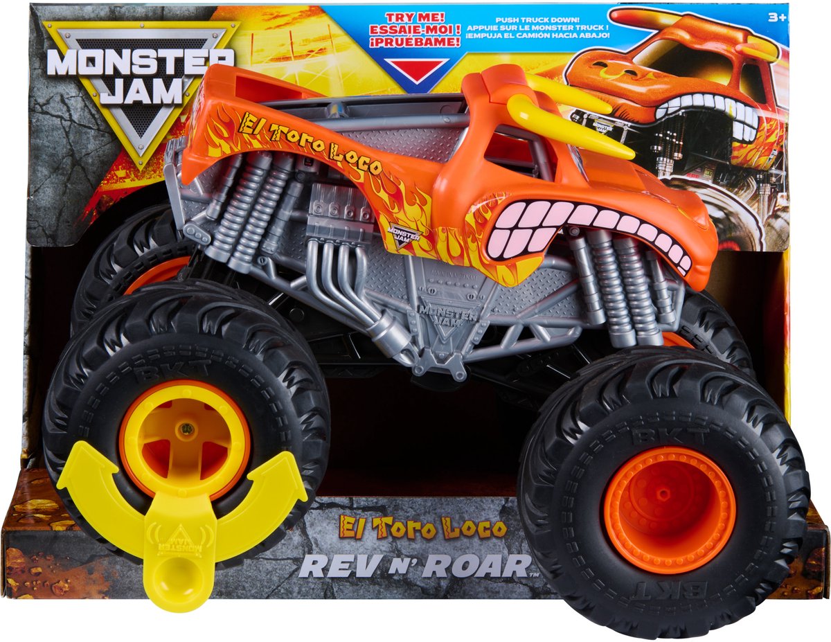Monster jam - el toro loco rev ’n roar monstertruck - 1:15 - met geluid - speelgoedvoertuigen