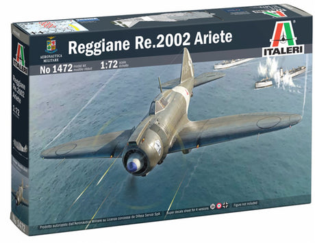 Italeri modelbouwpakket vliegtuigen - 1472 reggiane re.2002 ariete - propeller vliegtuig plastic - 1:72 - modelbouw