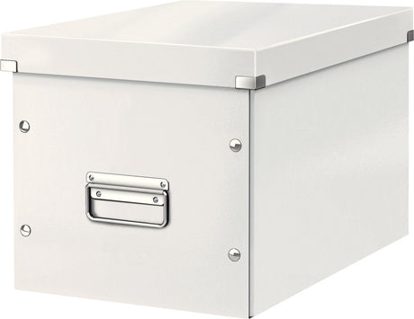 Leitz wow click store kubus grote opbergdoos - 80% gerecycled karton - 32 x 31 x 36 cm (bxhxd) - wit