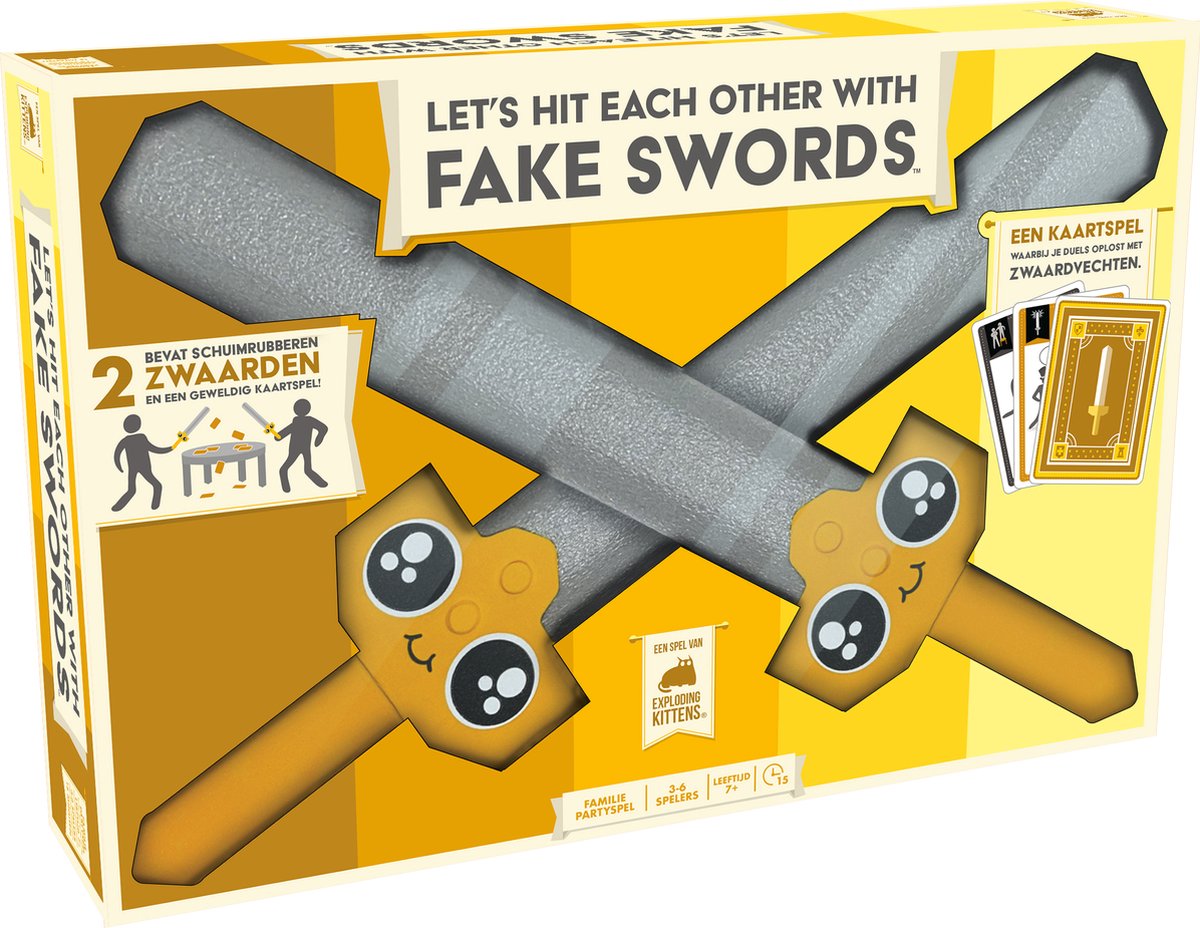 Exploding kittens let's hit each other with fake swords - nederlands kaartspel
