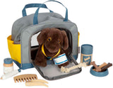 Small foot - knuffel hond met draagtas en verzorgingsset