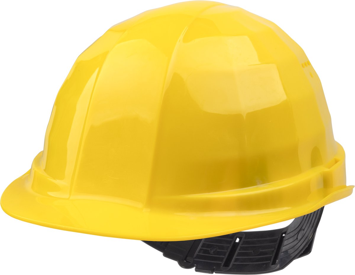 Wolfcraft - veiligheidshelm - geel - bouwhelm - helm bouw - 4966000