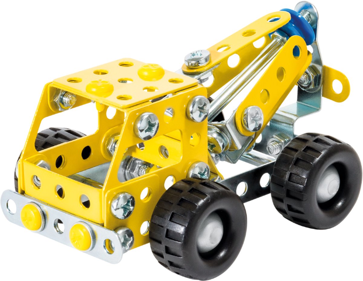 Eitech ® bouwdoos – mini betonmixer bouwset – 112-delig – metalen bouwpakket met gereedschap – constructiespeelgoed – vanaf 6 jaar