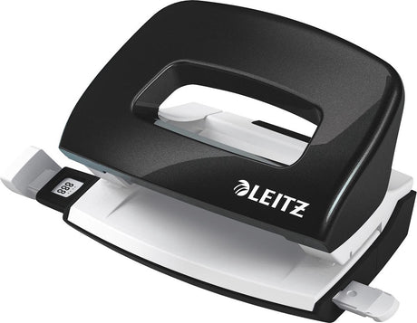 Leitz wow mini perforator - perforeert tot 10 vel - ideaal voor thuiskantoor thuiswerkplek - zwart