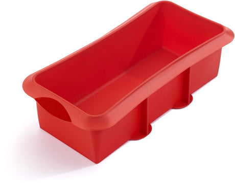 Lékué cakevorm - rechthoek - 28 cm - siliconen - red