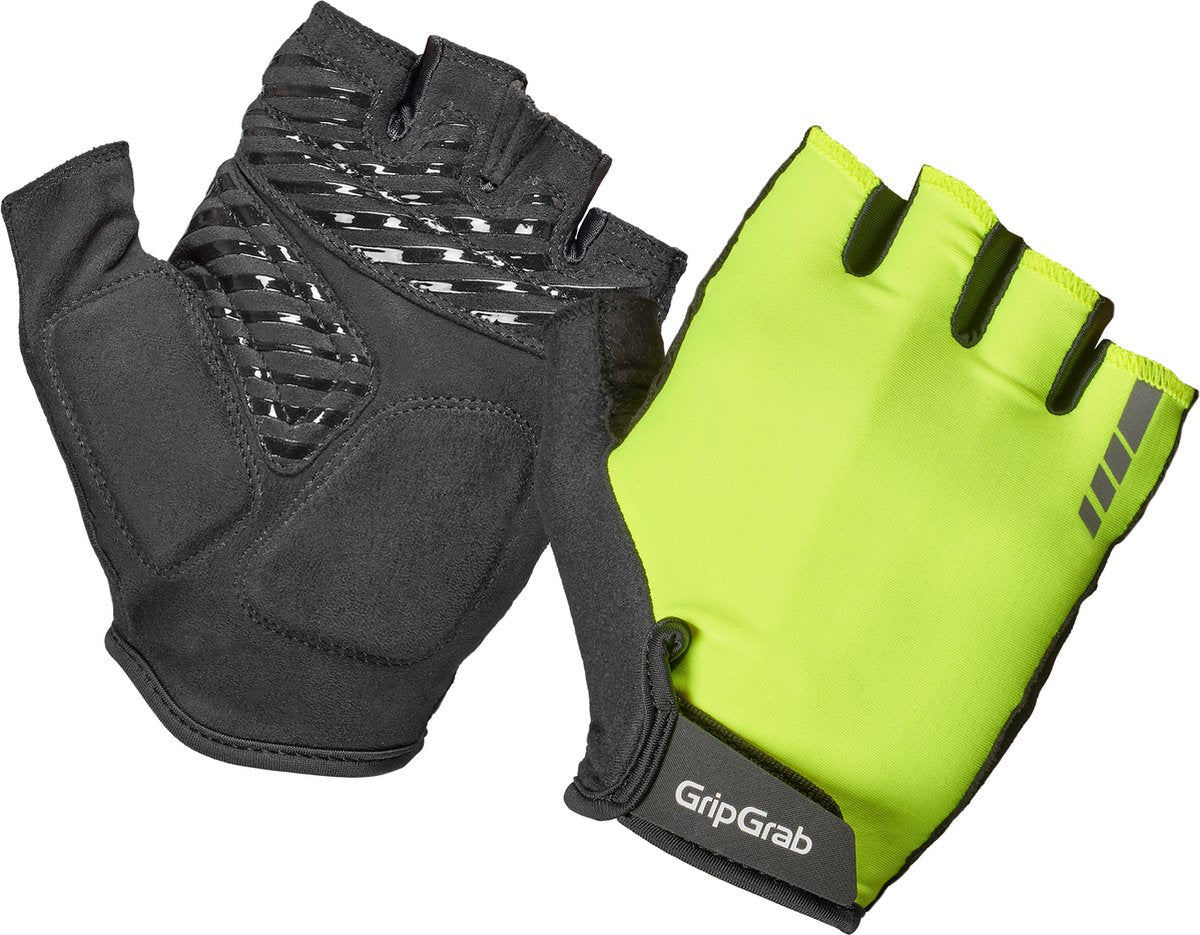 Gripgrab - proride rc max korte vinger zomer fietshandschoenen met padding - geel hi-vis - heren - maat xs