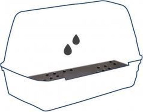 Duvo + transportbox drainage mat voor art 114004 - transportkooi - 45 cm x 51.5 cm x 0.8 cm - zwart