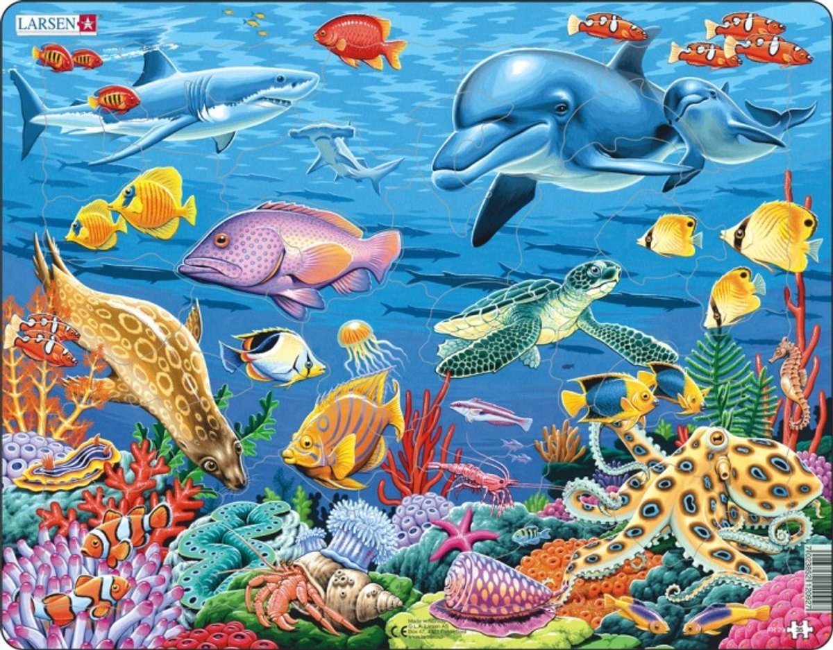 Larsen legpuzzel dieren - koraalrif, 35st.