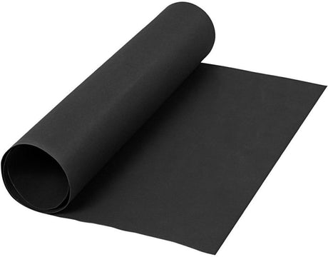 Creativ company faux leather papier rol 100x50 cm zwart