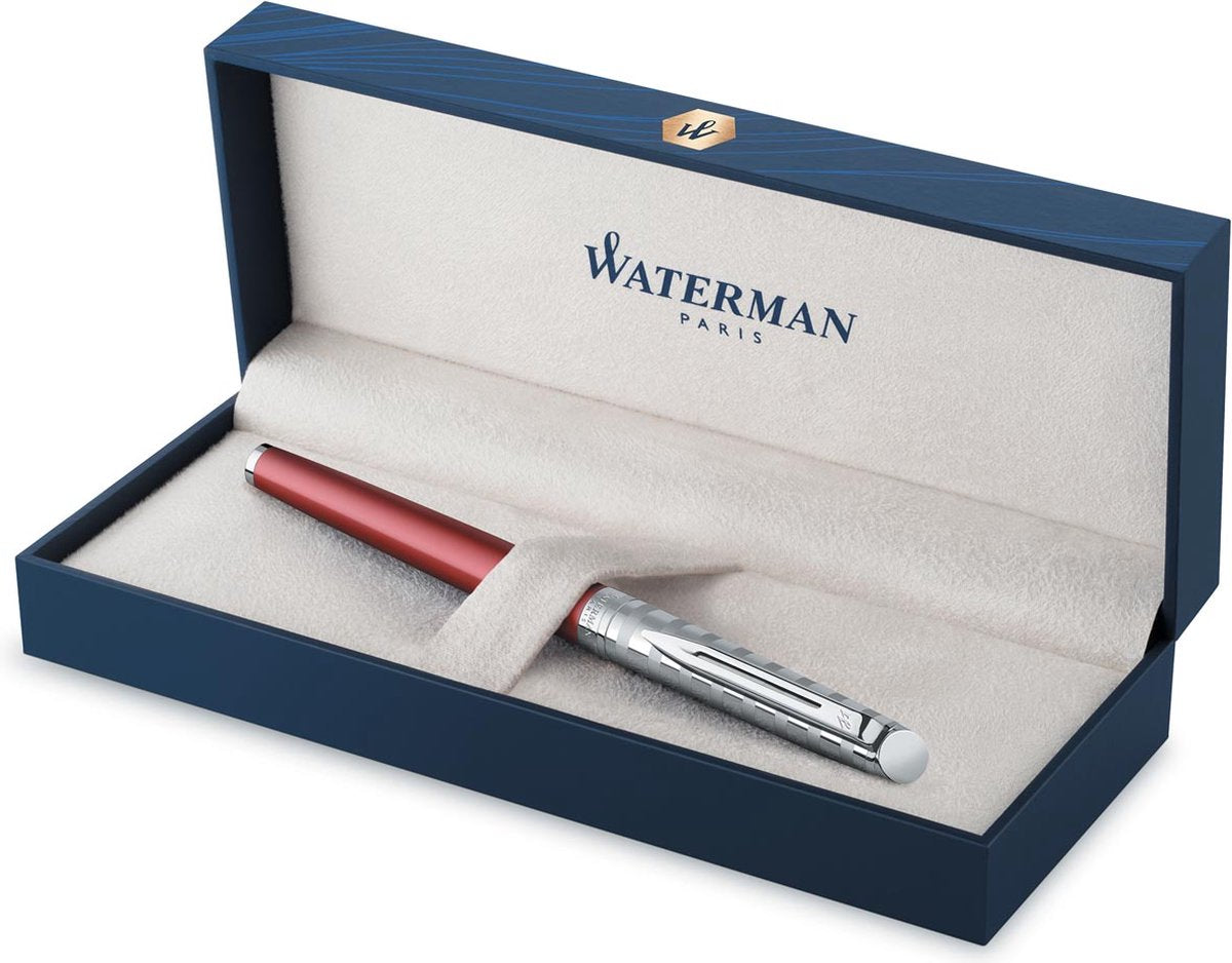 Waterman roller hémisphère deluxe red met palladium detail