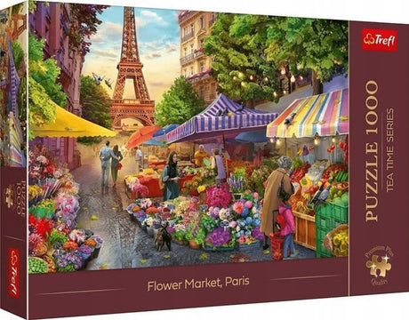 Trefl photo odyssey - legpuzzel - 1000 stukjes - 68x48 cm - parijs bloemenmarkt - premium plus kwaliteit