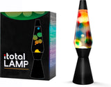 I-total lavalamp - lava lamp - sfeerlamp - 40x11 cm - glas aluminium - 30w - transparant met gekleurde lava - zwart - xl2340