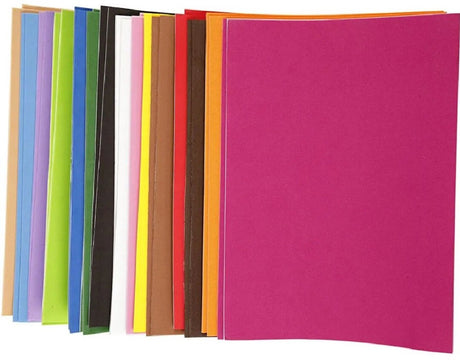 Creativ company zelfklevende foam a4 vellen - 15 kleuren - 30st