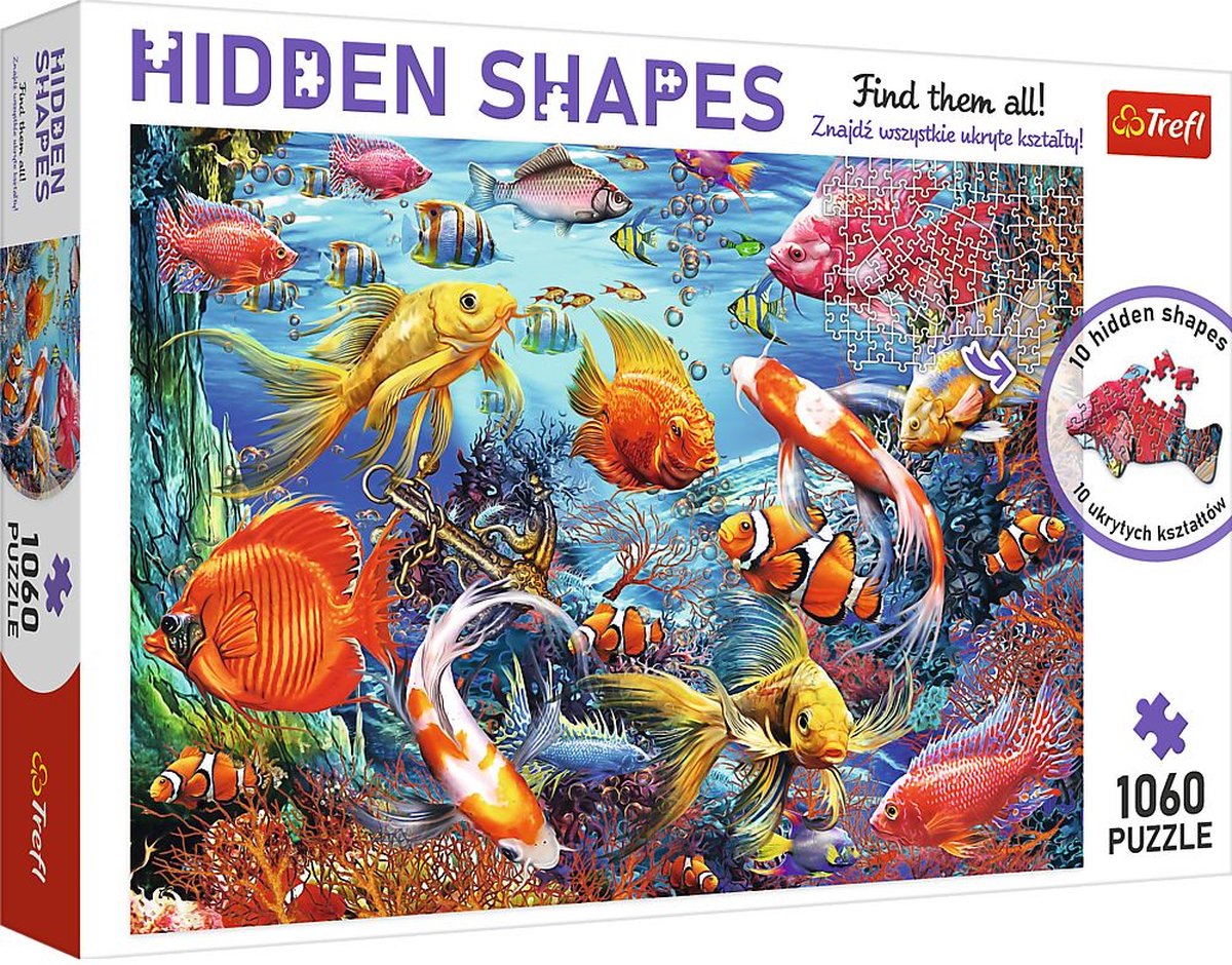 Trefl hidden shapes serie - legpuzzel - 1060 stukken - ondergerecht zeeleven