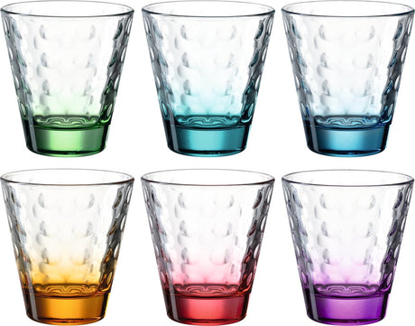 Leonardo optic glazen assorti 215ml - set 6