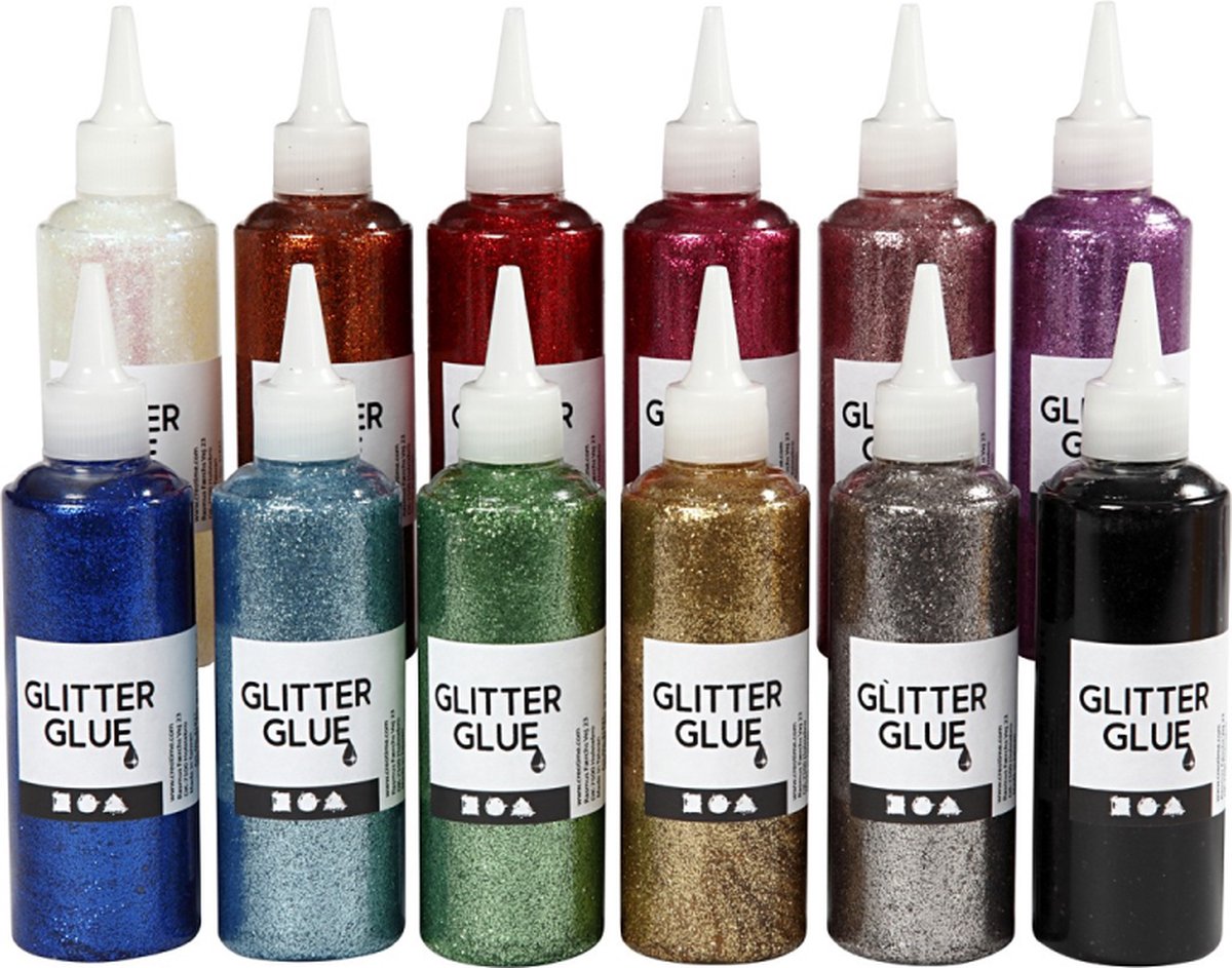 Creativ company https: www.cchobby.nl glitterlijm-diverse-kleuren-12x118-ml-1-doos