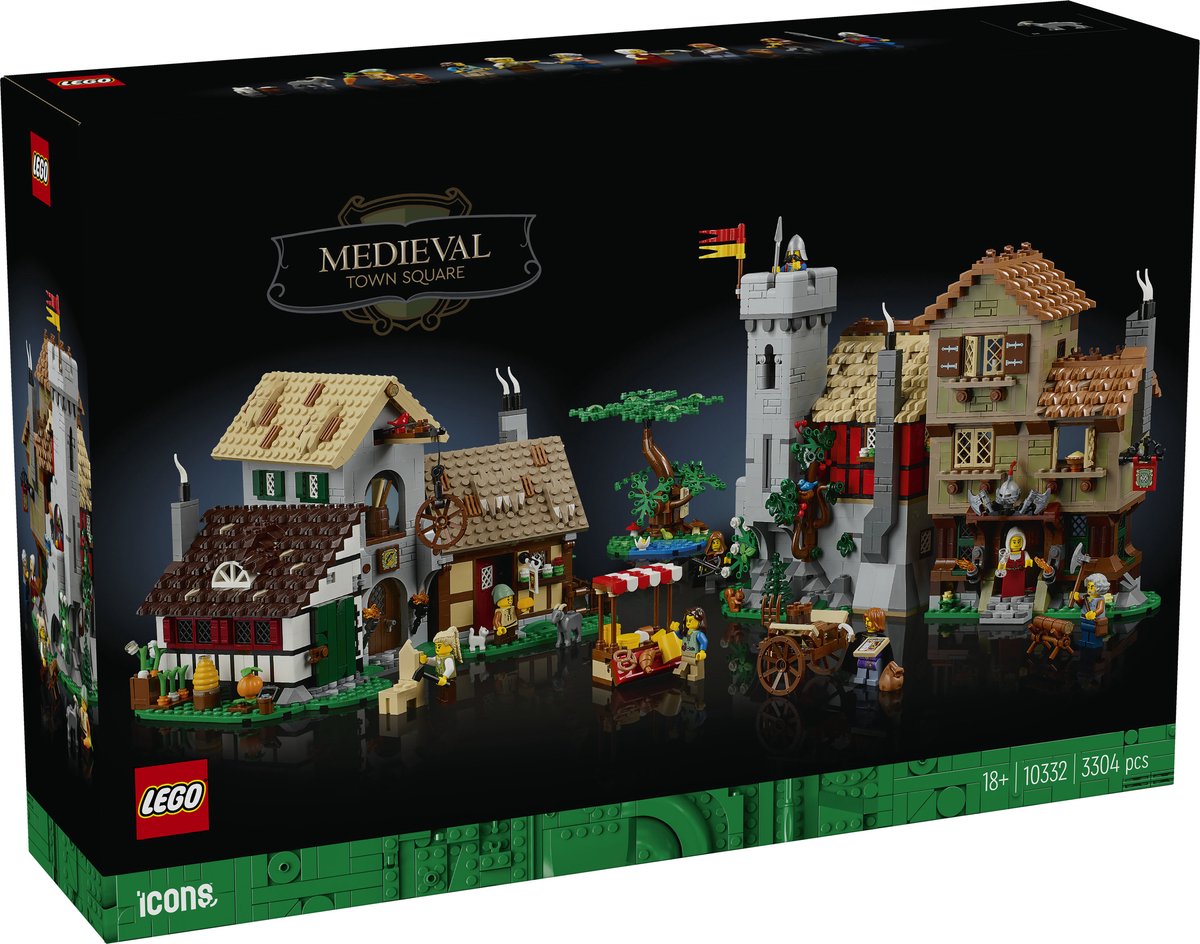 Lego icons middeleeuws stadsplein - 10332