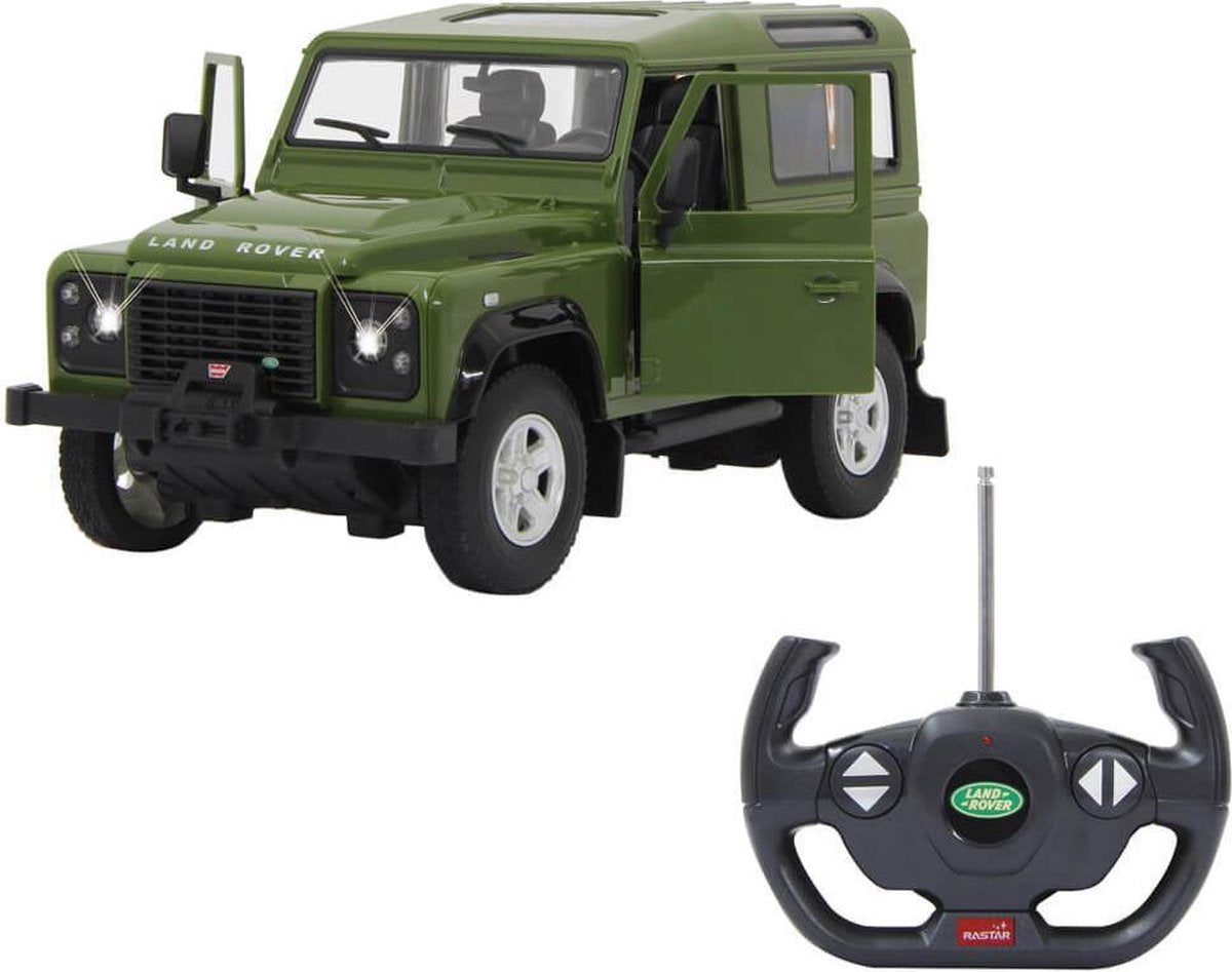 Rastar rc land rover defender jongens 40 mhz 1:14 groen