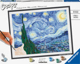 Ravensburger the starry night (van gogh) - schilderen op nummer voor volwassenen
