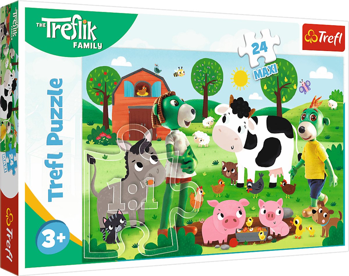 Trefl legpuzzel - ik family boerderij 24 maxi stukjes karton.