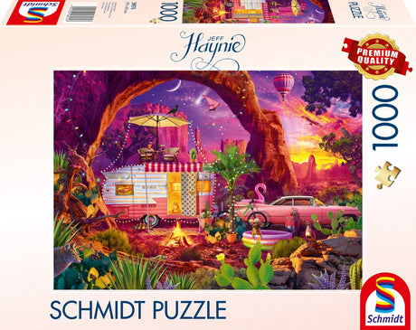 Schmidt - legpuzzel - campingparadijs in de woestijn - jeff haynie - 1000 stukjes - volwassenen - vanaf 12 jaar