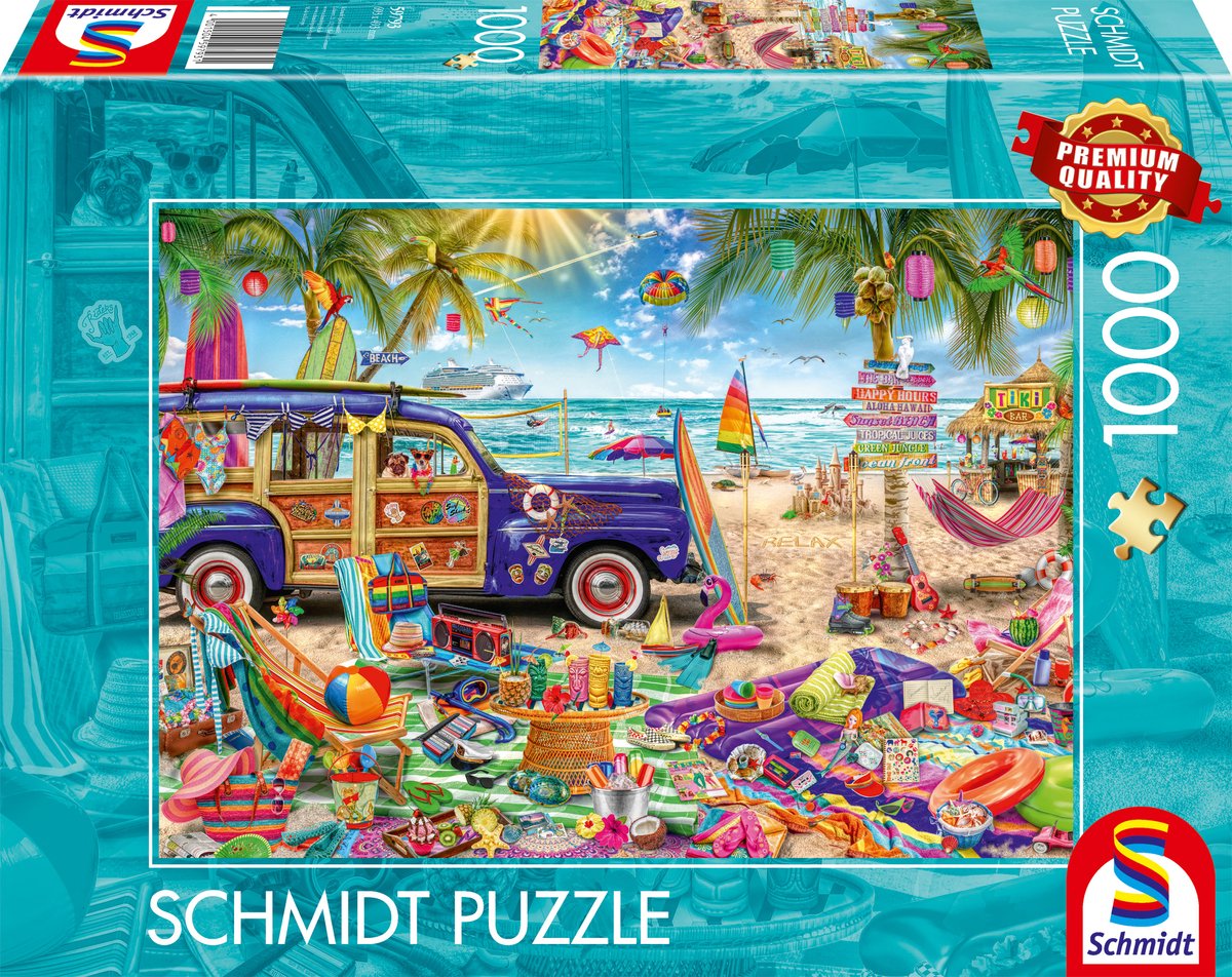 Schmidt - legpuzzel - zonnig uitje op het strand - 1000 stukjes - volwassenen - vanaf 12 jaar