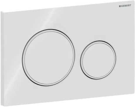 Geberit sigma20 bedieningsplaat - 2-toets spoeling - ronde knoppen - wit matwit wit