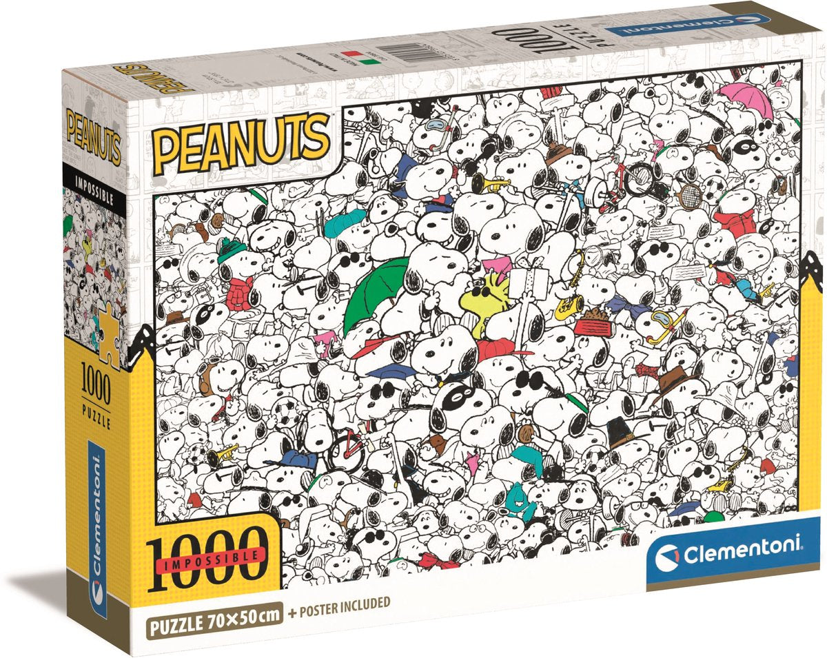 Clementoni - puzzel - 1000 stukjes - impossible peanuts - puzzel voor volwassenen