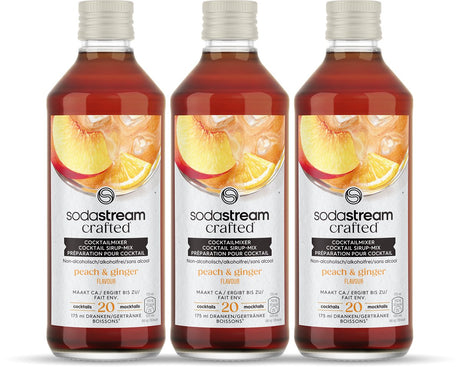 Sodastream crafted mixers peach ginger lemon siroop - 3 pack