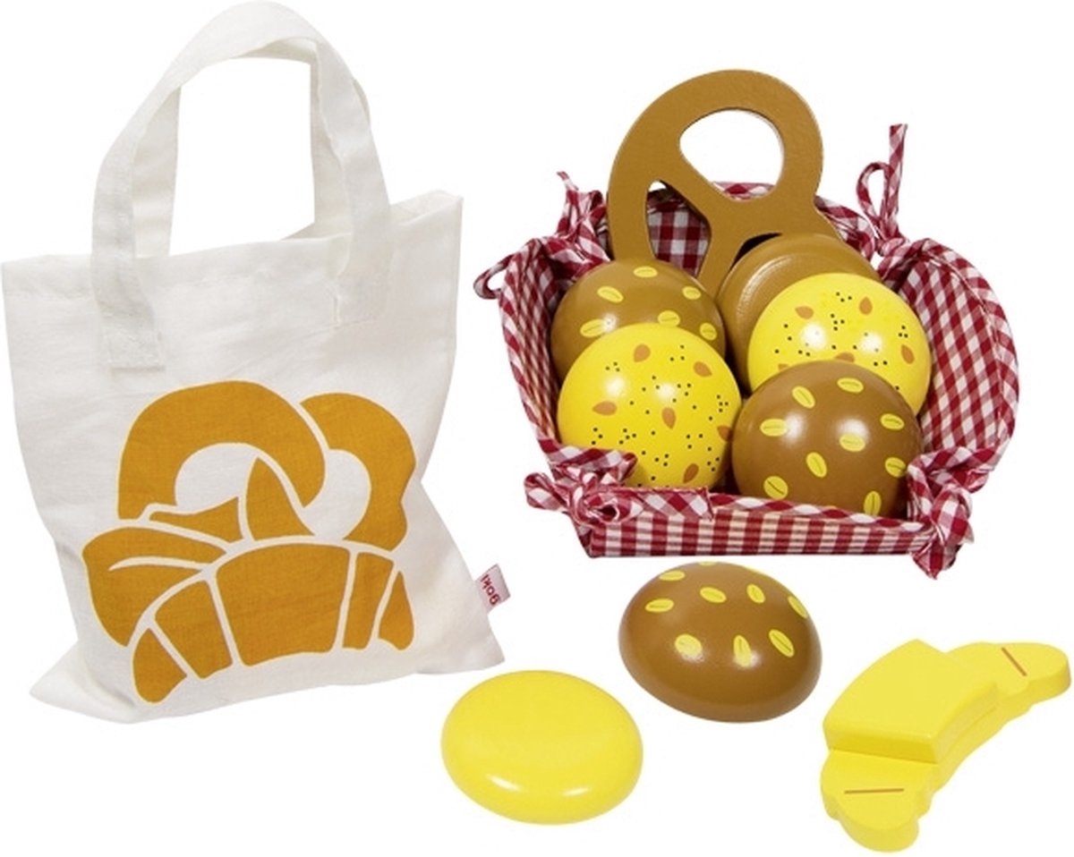 Goki ontbijtmand picknickset met houten brood
