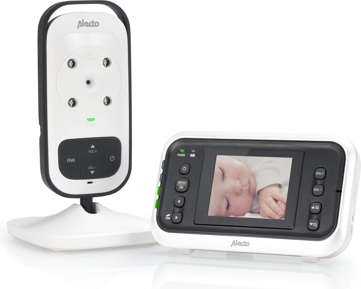Alecto dvm-75 - babyfoon met camera - temperatuurweergave - wit