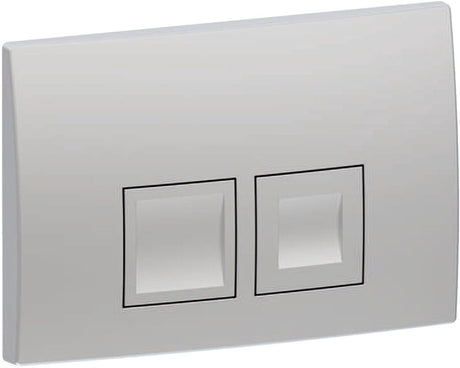 Geberit delta25 bedieningsplaat - 2-toets spoeling - rechthoekige knoppen - mat chroom