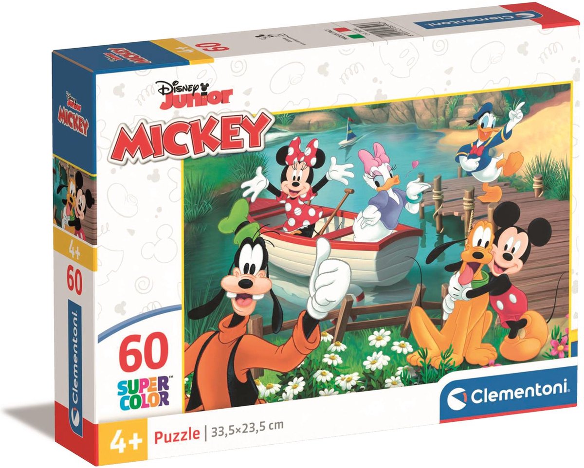 Clementoni legpuzzel super color disney mickey mouse, 60st.