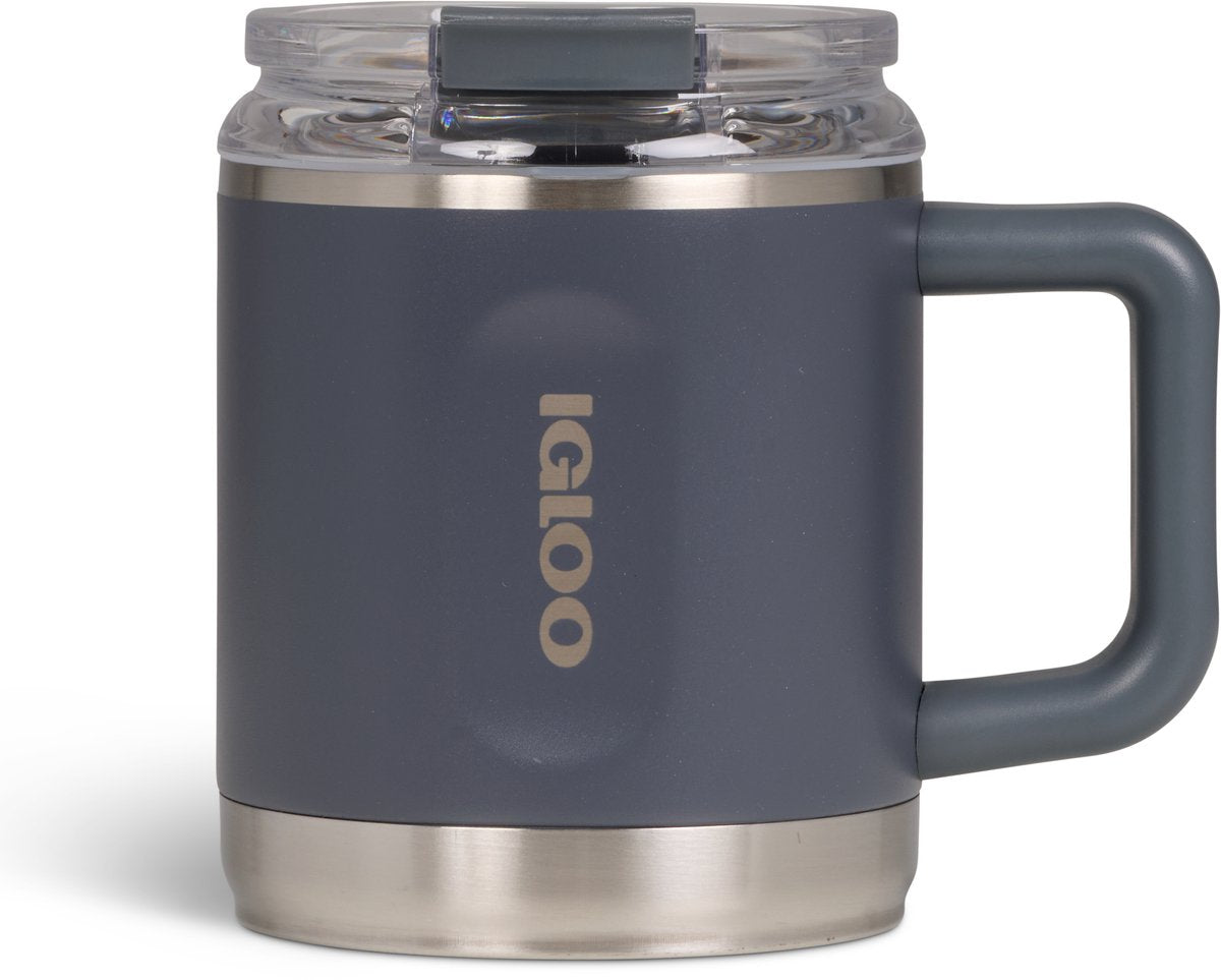 Igloo - flip ‘n’ sip mug- koffie beker - zwart - 425ml