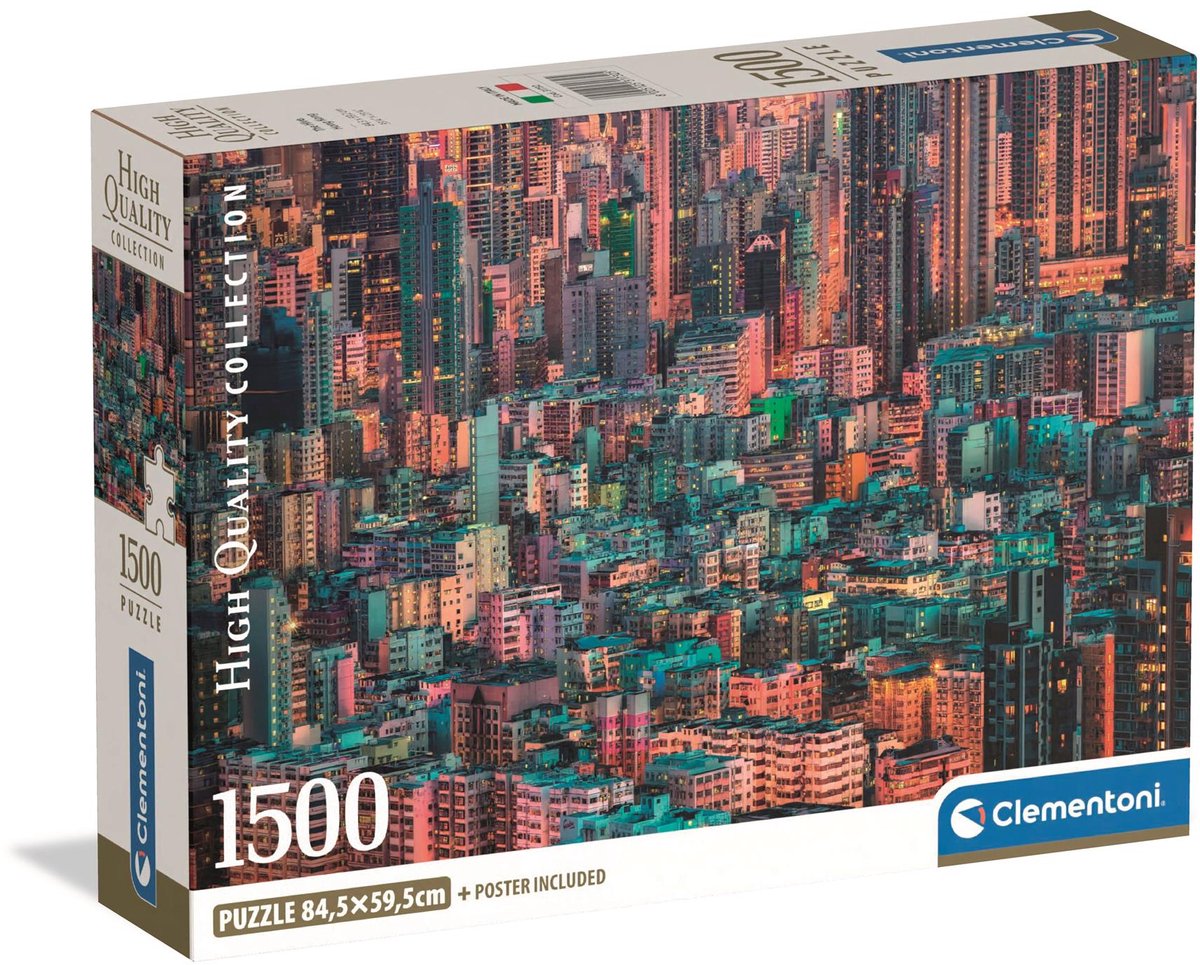 Clementoni - puzzel - 1500 stukjes - the hive hong kong - puzzel voor volwassenen - high quality collection