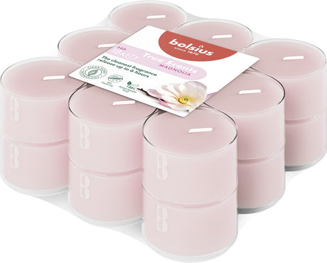 Bolsius - true scents - geurtheelichten - 18 stuks per verpakking - clear cup - magnolia