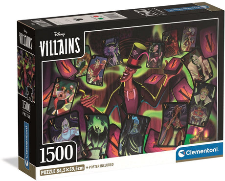 Clementoni - puzzel - 1500 stukjes - disney villains compact box