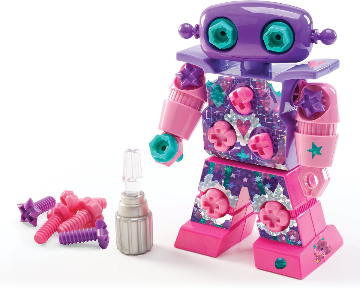 Learning resources design drill® sparklebot® - boor versierrobot - stem - roze - 3+