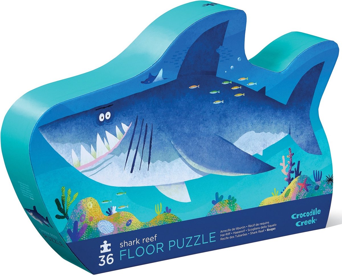 Crocodile creek | shaped box puzzles, 36 stuks - haaienrif