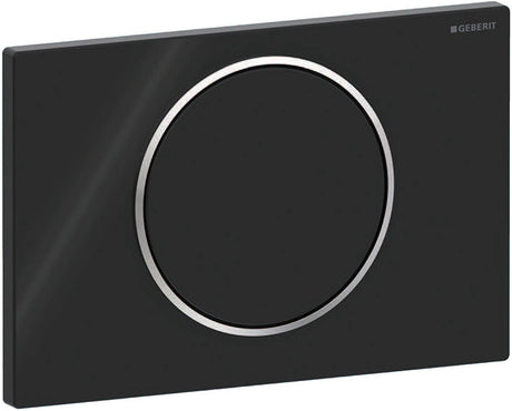 Geberit sigma10 bedieningsplaat - spoel-stop spoeling - rond - zwart glans zwart