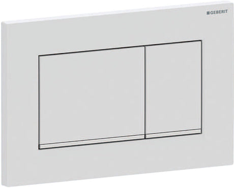 Geberit sigma20 bedieningsplaat - 2-toets spoeling - rechthoekige knoppen - matwit easy-to-clean - dualflush - mat wit