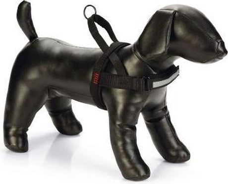 Beeztees parinca comfort hondentuig nylon zwart 52-62 cm x 25 mm
