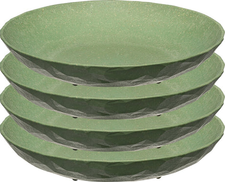Koziol diep bord, 22 cm, set van 4, organic, blad groen - | club plate