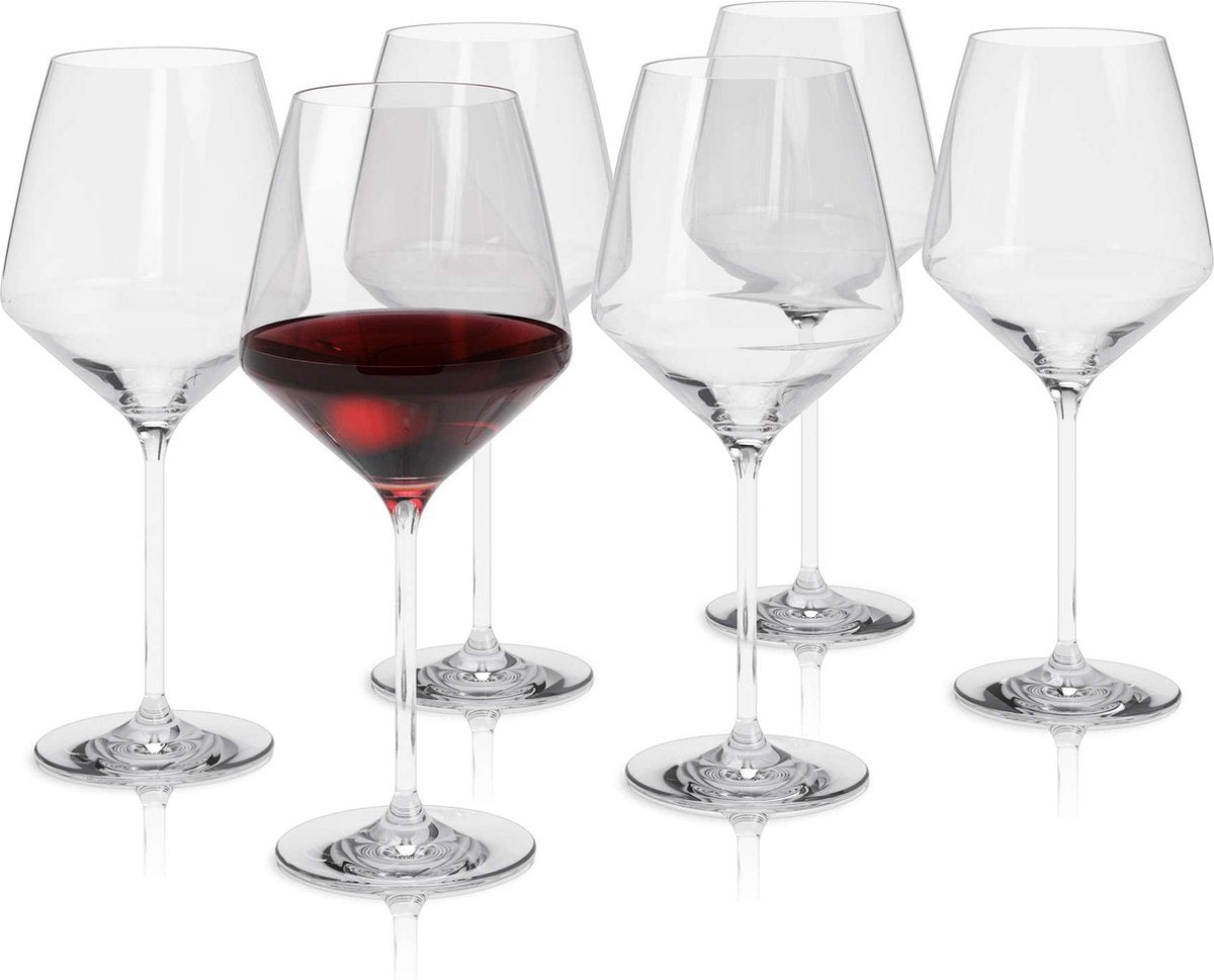 Eva trio - legio nova glas wijn bourgogne 650 ml set van 6 stuks - transparant - glas