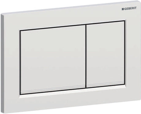 Geberit omega20 bedieningsplaat - 2-toets spoeling - rechthoekige knoppen - matchr. easy-to-clean