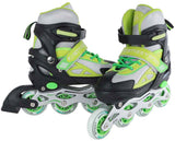 Street rider inline skeelers groen zwart verstelbaar, maat 33-36
