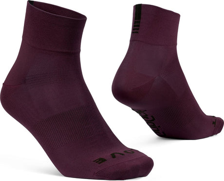 Gripgrab - lightweight sl korte performance zomer fietssokken 1 paar coolmax wielersport sokken low cut - donker rood - unisex - maat s (38-41)