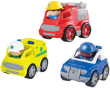 Playgo hulpdienst voertuigen met figuren speelset - 6dlg.